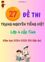 Bộ đề thi Trạng Nguyên Tiếng Việt Lớp 4 cấp tỉnh năm học 2024-2025 (27 Đề + Đáp án)